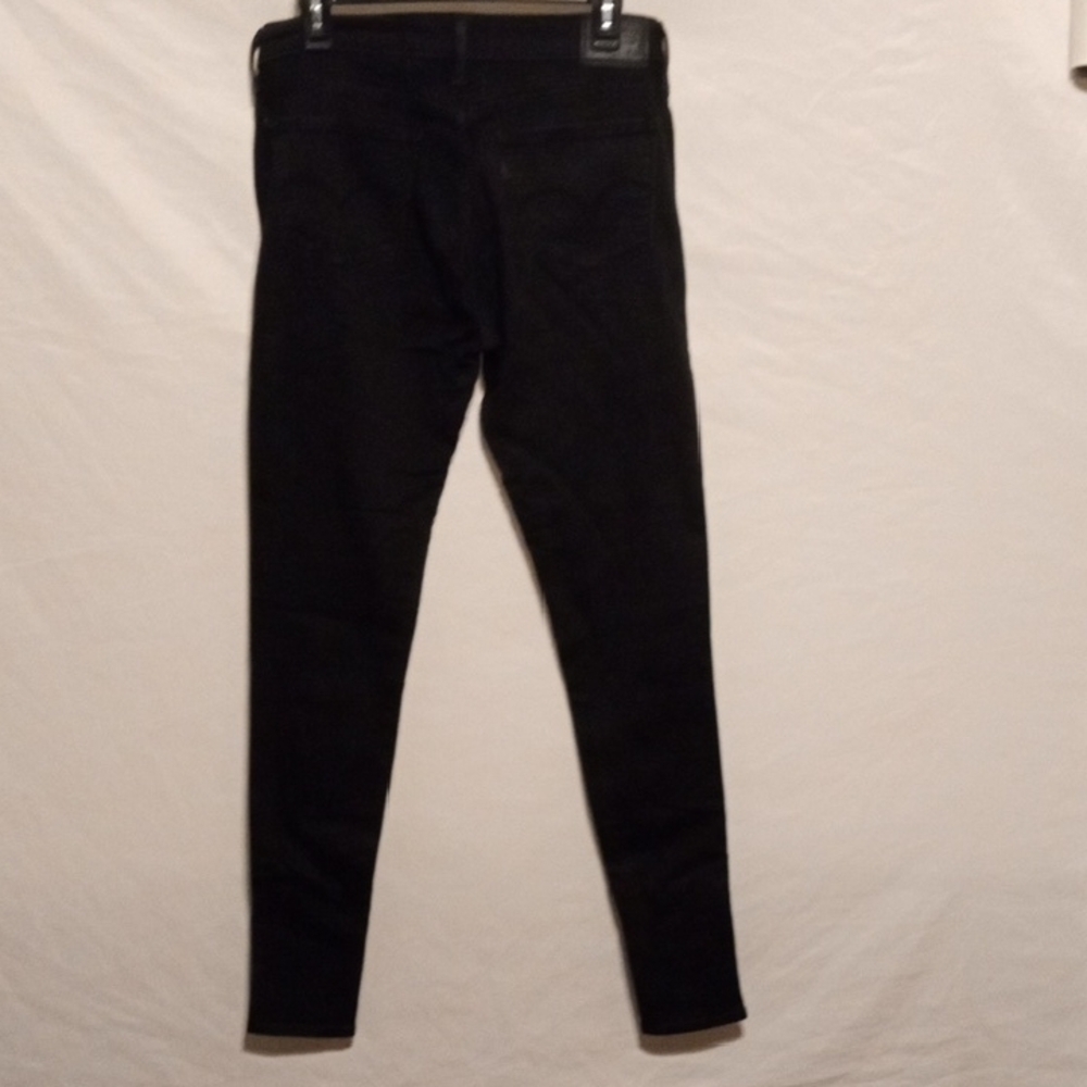 Levi's Women's 710 Mid - Rise Skinny Jeans - Black - Picture 3 of 7